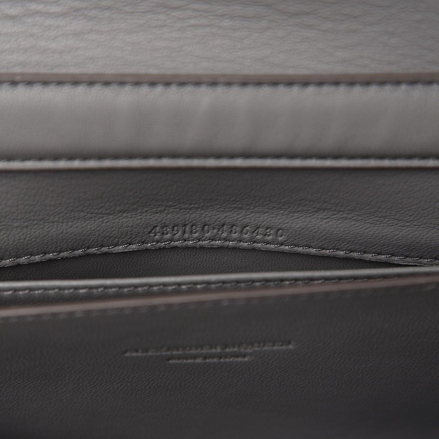 Calfskin Insignia Pouch Grey