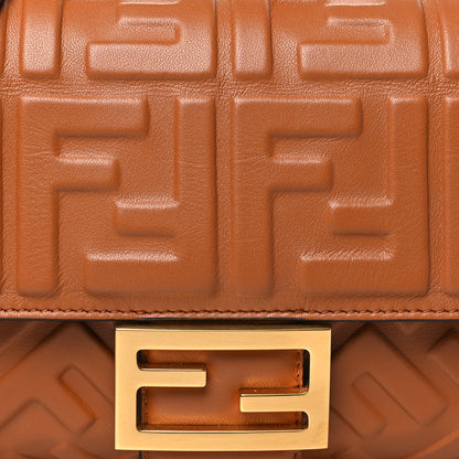 Fendi Nappa FF 1974 Embossed Baguette Coloniale 8 of 11