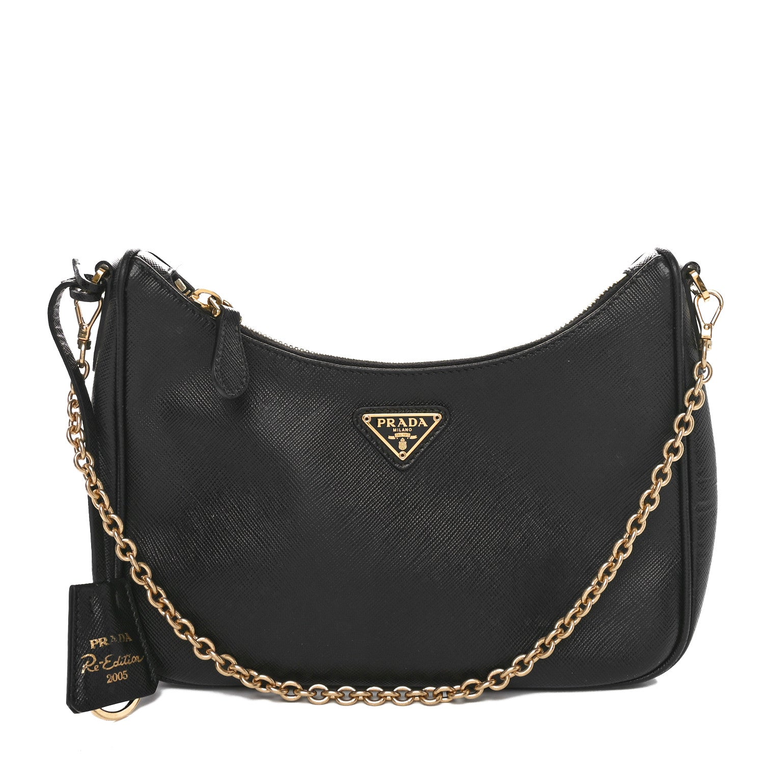 Prada Saffiano Lux Re-Edition 2005 Shoulder Bag Black 1 of 10