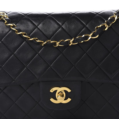 Chanel Lambskin Quilted Medium Double Flap Black 13 of 13