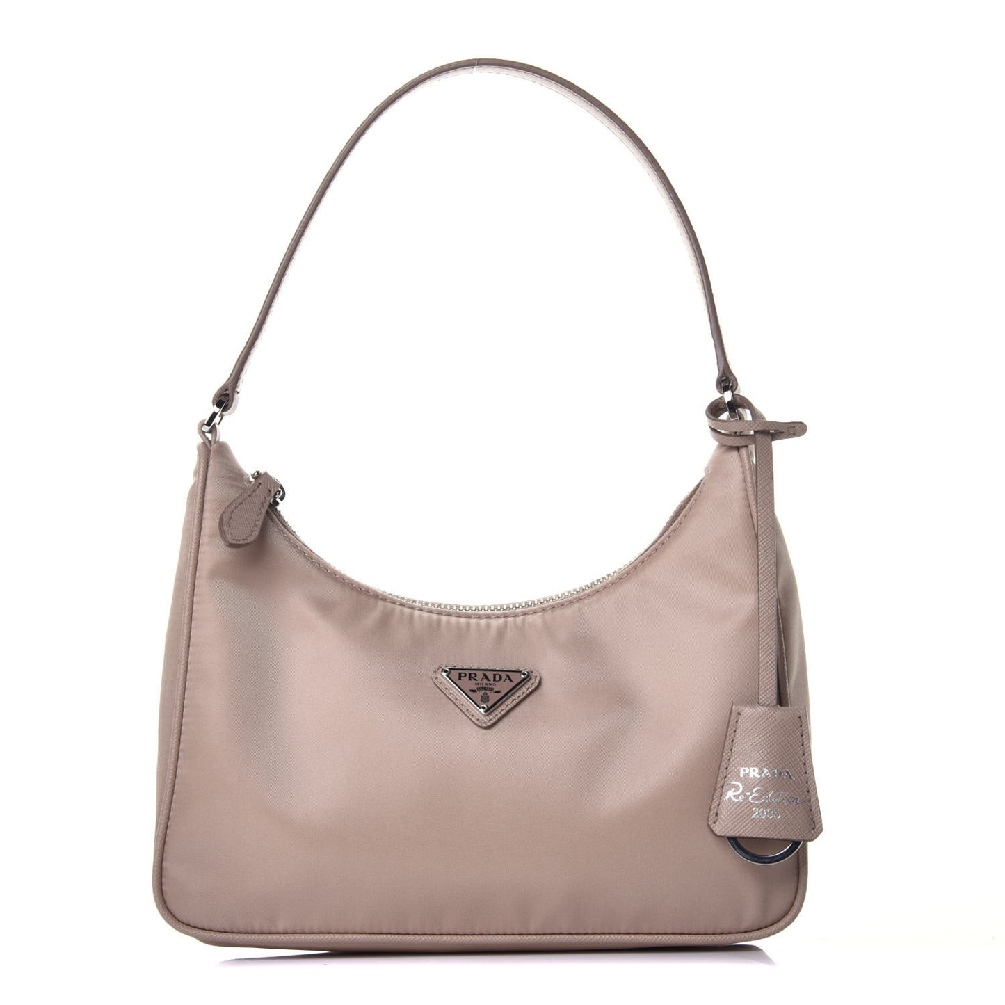 Re-Nylon Saffiano Mini Re-Edition 2005 Bag Cammeo