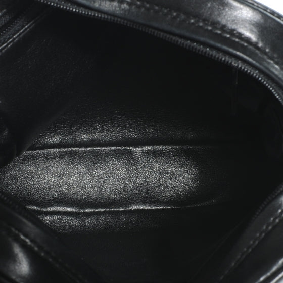 Lambskin Quilted Small Messenger Bag Black