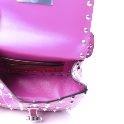 Valentino Garavani Patent Micro Rockstud Spike Shoulder Bag Radiant Orchid 6 of 11