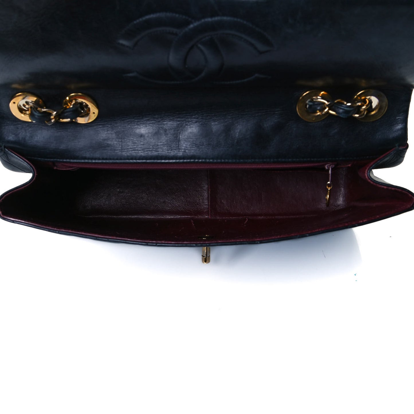 Lambskin Quilted XL Jumbo Single Flap Black