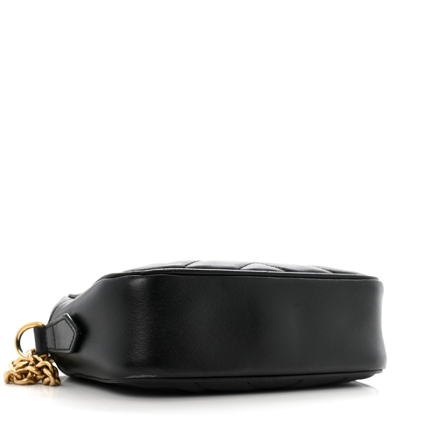 Calfskin Matelasse Mini GG Marmont Chain Shoulder Bag Black