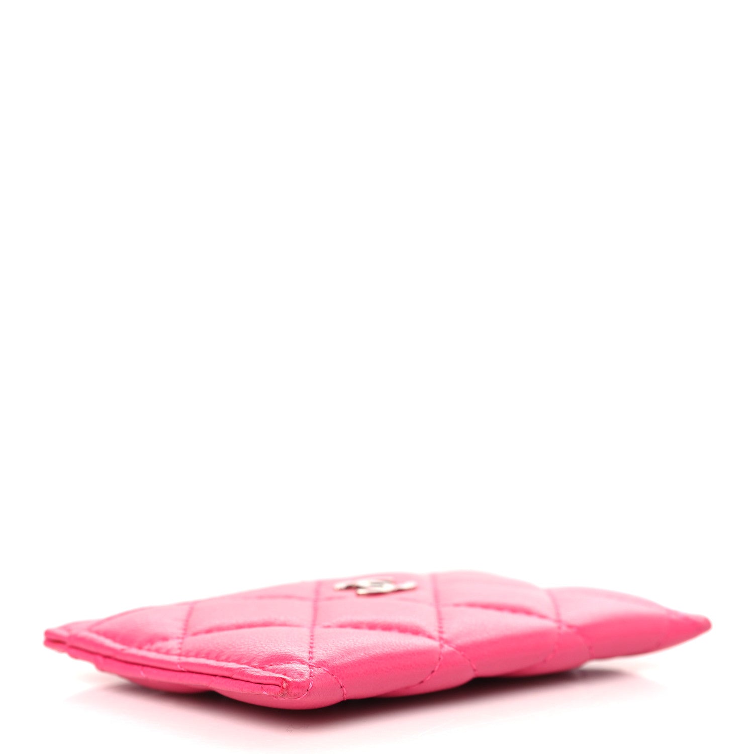 Chanel Lambskin Quilted Card Holder Fuchsia 4 of 9