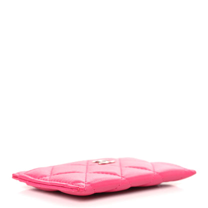 Chanel Lambskin Quilted Card Holder Fuchsia 4 of 9