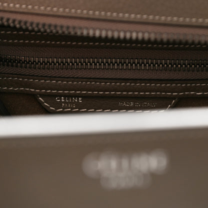 Celine Drummed Calfskin Micro Luggage Souris 6 of 9