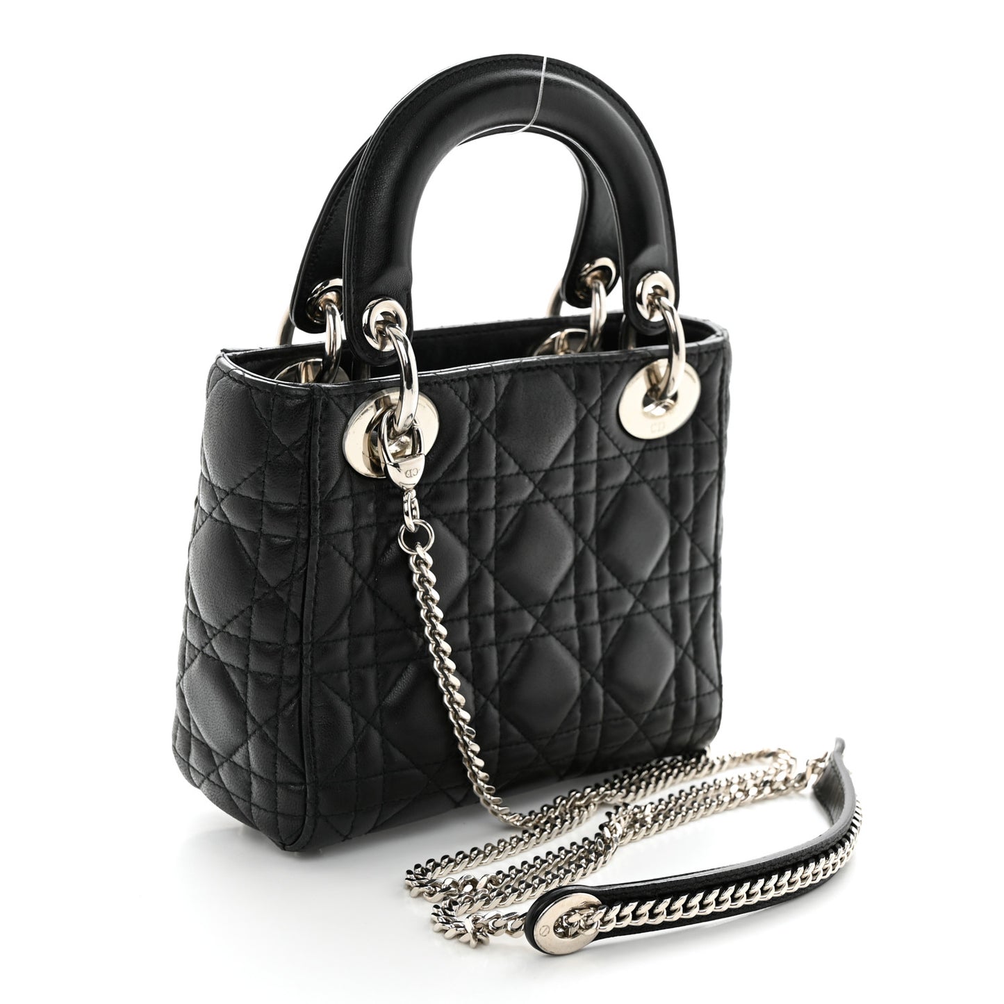 Lambskin Cannage Mini Lady Dior Black