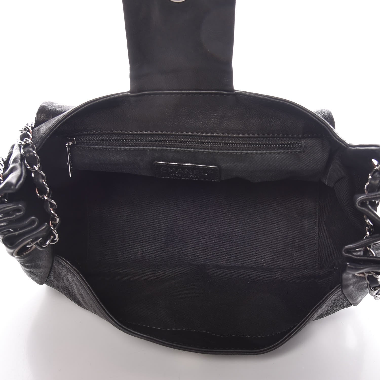 Chanel Calfskin Diamond Stitch Accordion Flap Black 5 of 12