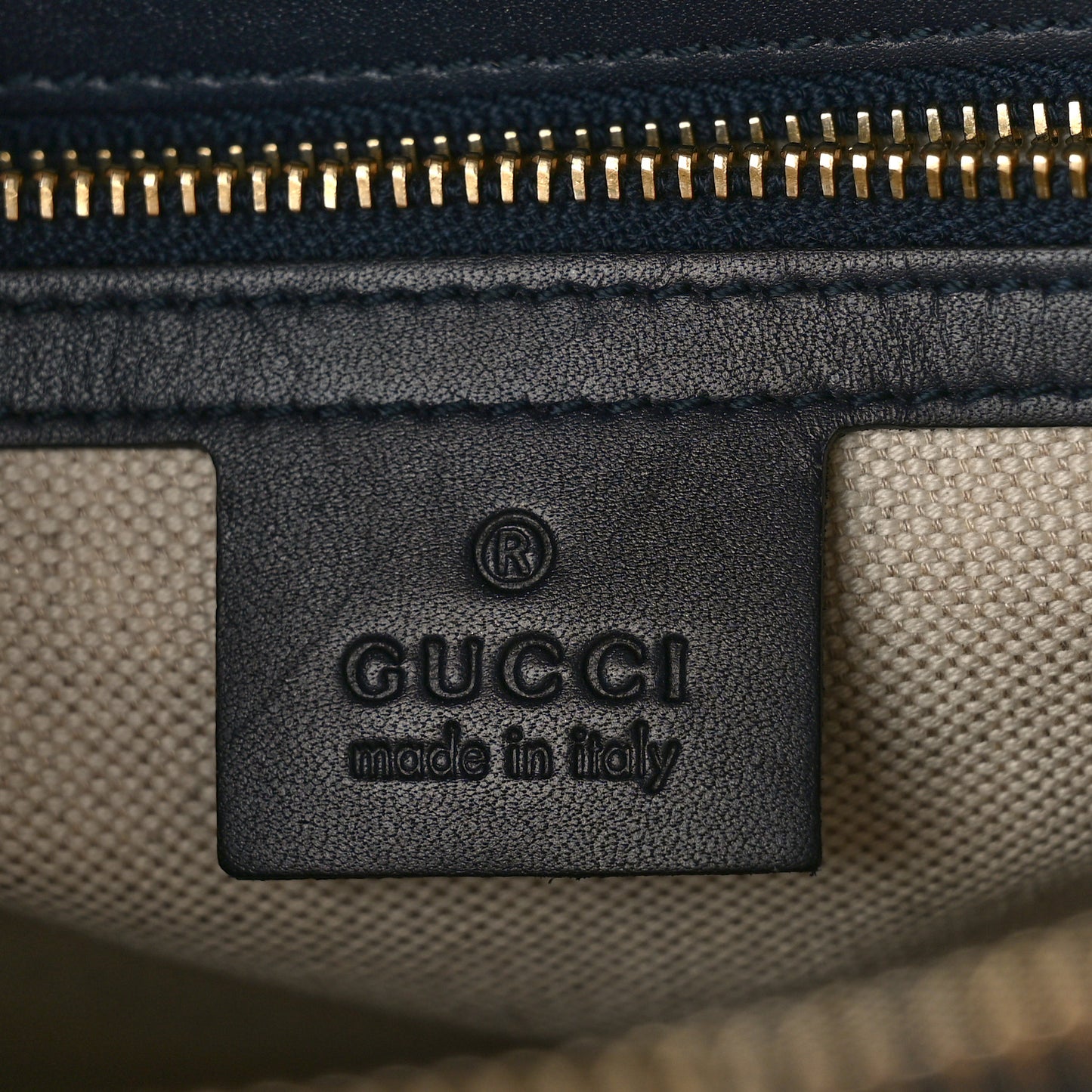 Monogram Selleria Calfskin Vintage Web Medium Boston Beige Blue