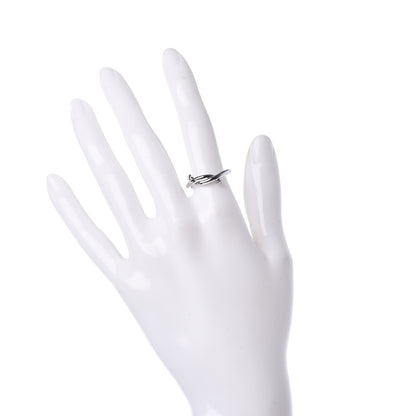 Cartier 18K White Gold Entrelaces Ring 52 6 2 of 4