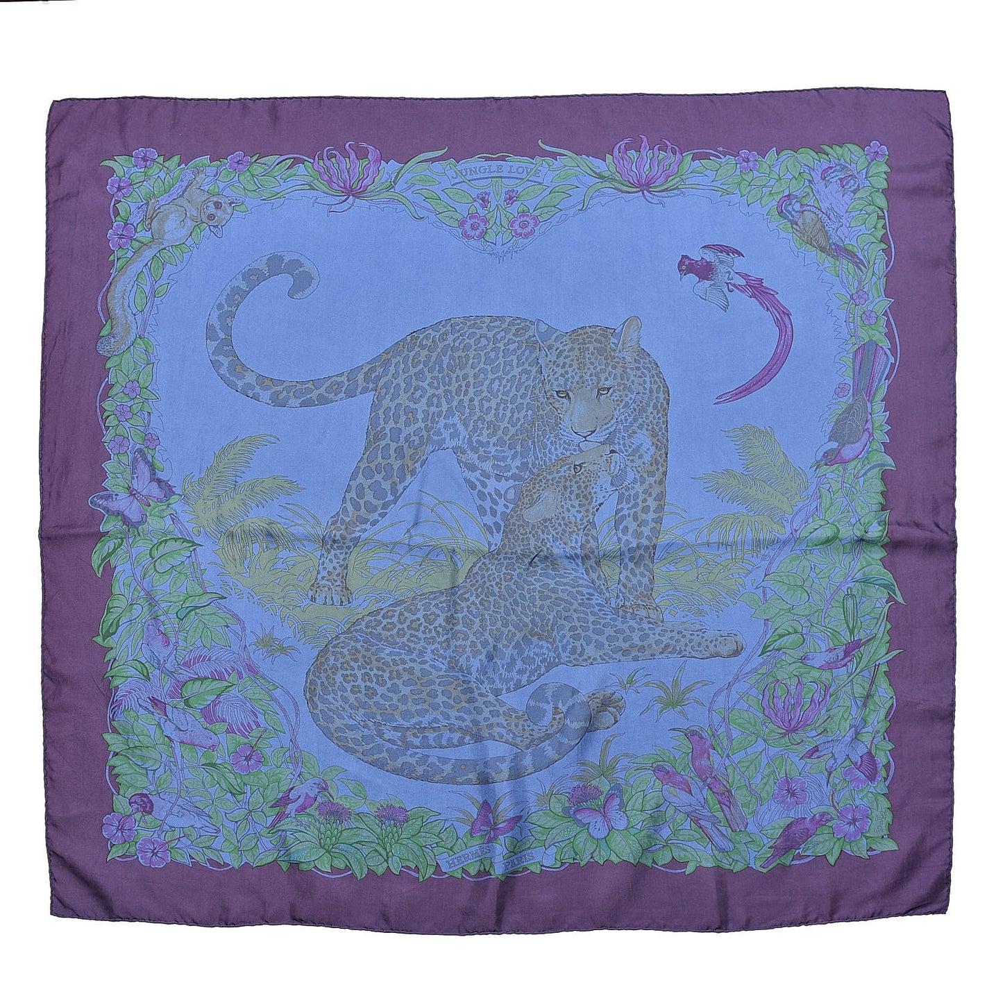 Silk Jungle Love Scarf 90