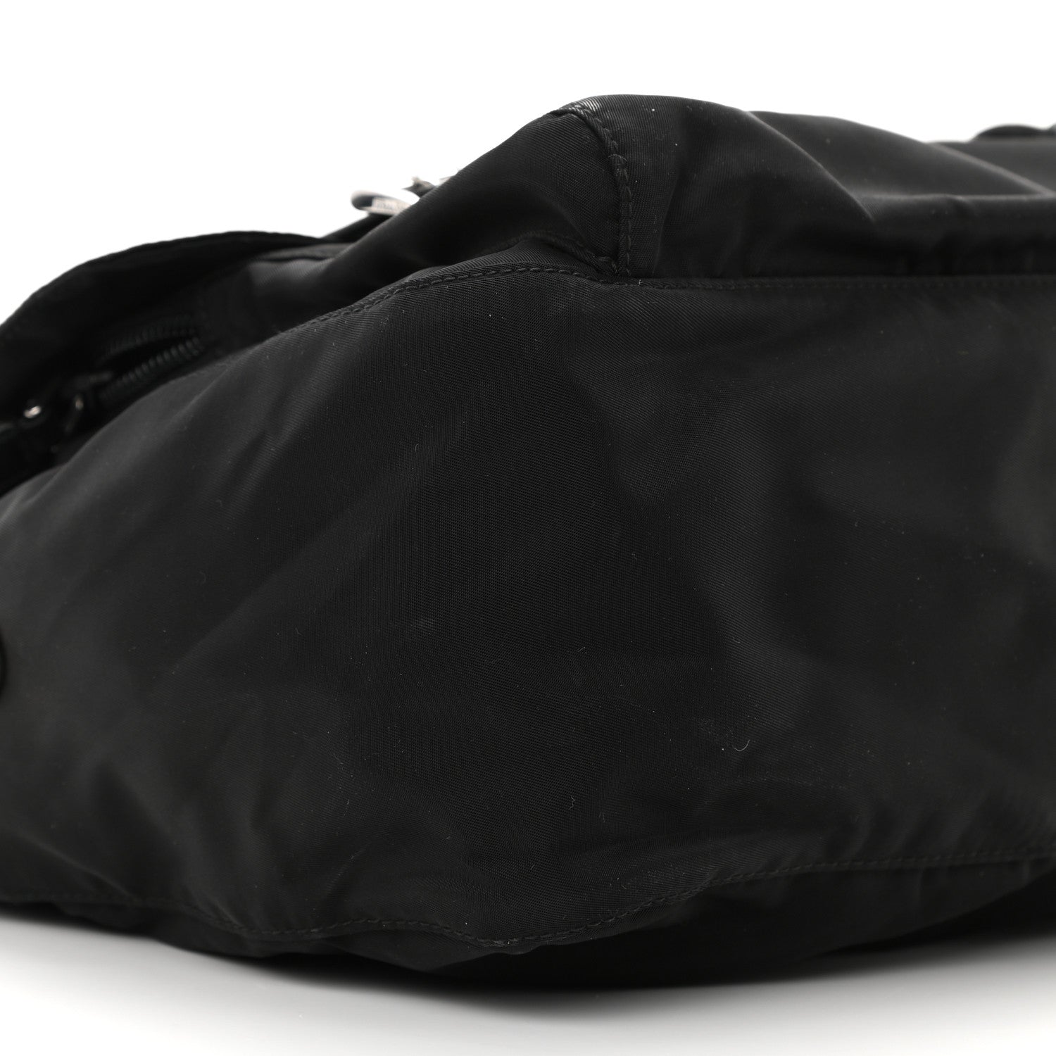 Prada Tessuto Nylon Saffiano Vela Messenger Bag Black 9 of 11