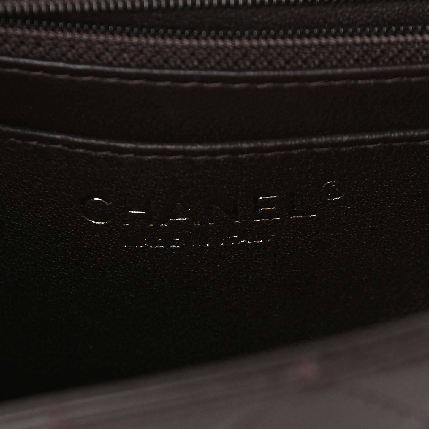 Lambskin Quilted Mini Rectangular Flap Dark Brown