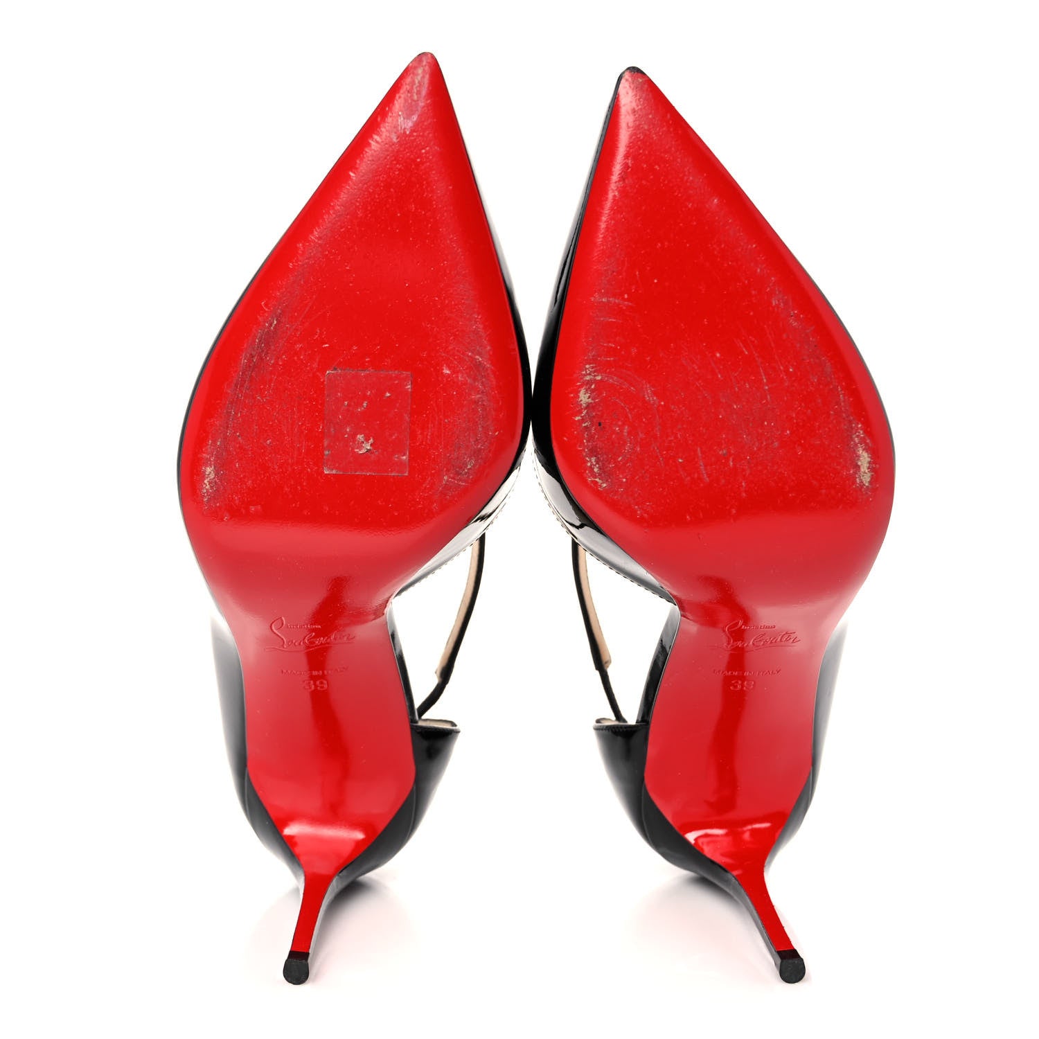 Christian Louboutin Patent Jumping Cross 85 Pumps 39 Black 5 of 8