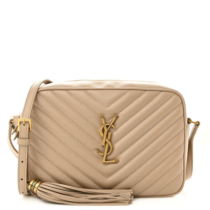 Saint Laurent Calfskin Matelasse Monogram Lou Camera Bag Dark Latte 1 of 9
