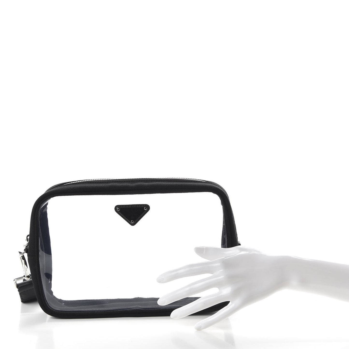 Canvas Plexiglass Wristlet Black