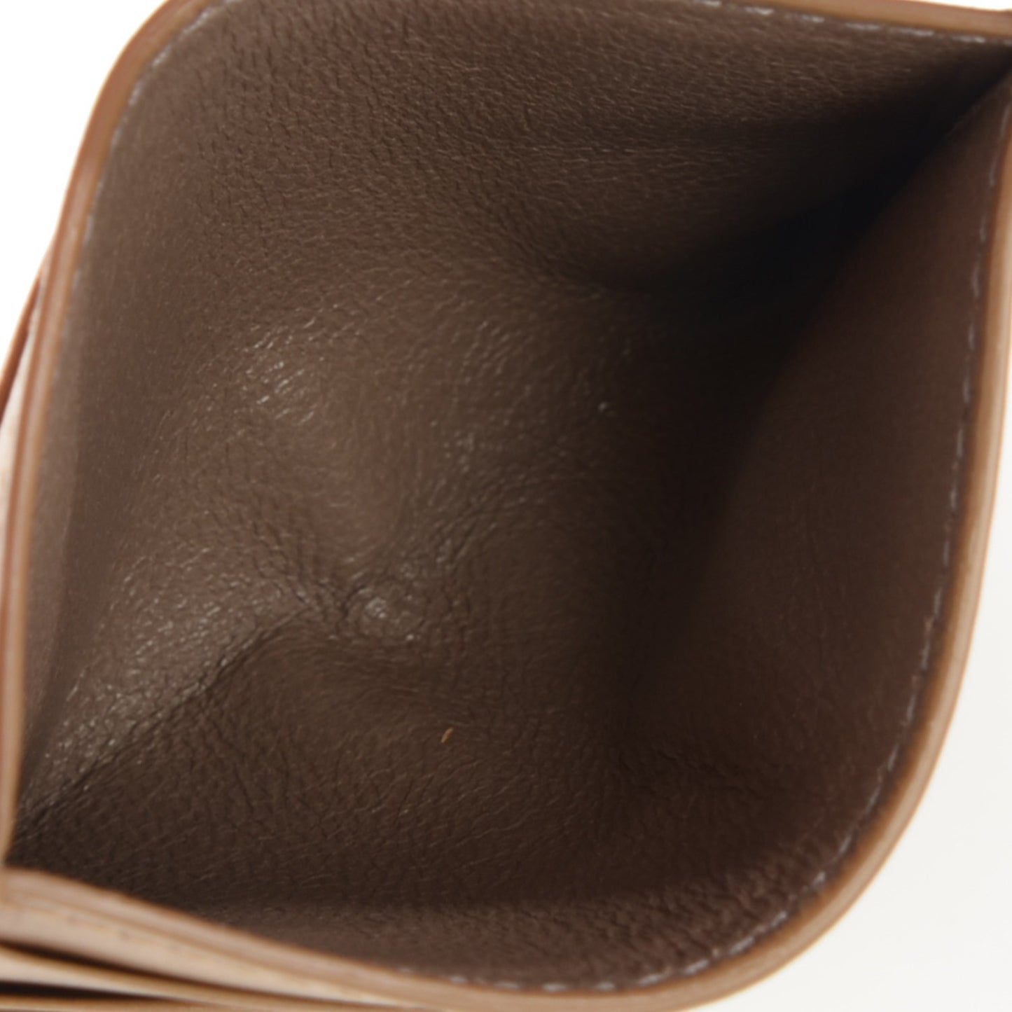 Nappa Intrecciato Card Case Camel