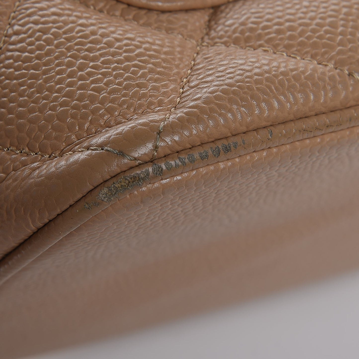 Caviar Quilted Medallion Tote Beige