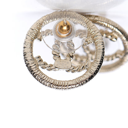 Chanel Twisted CC Earrings Light Gold 3 of 3