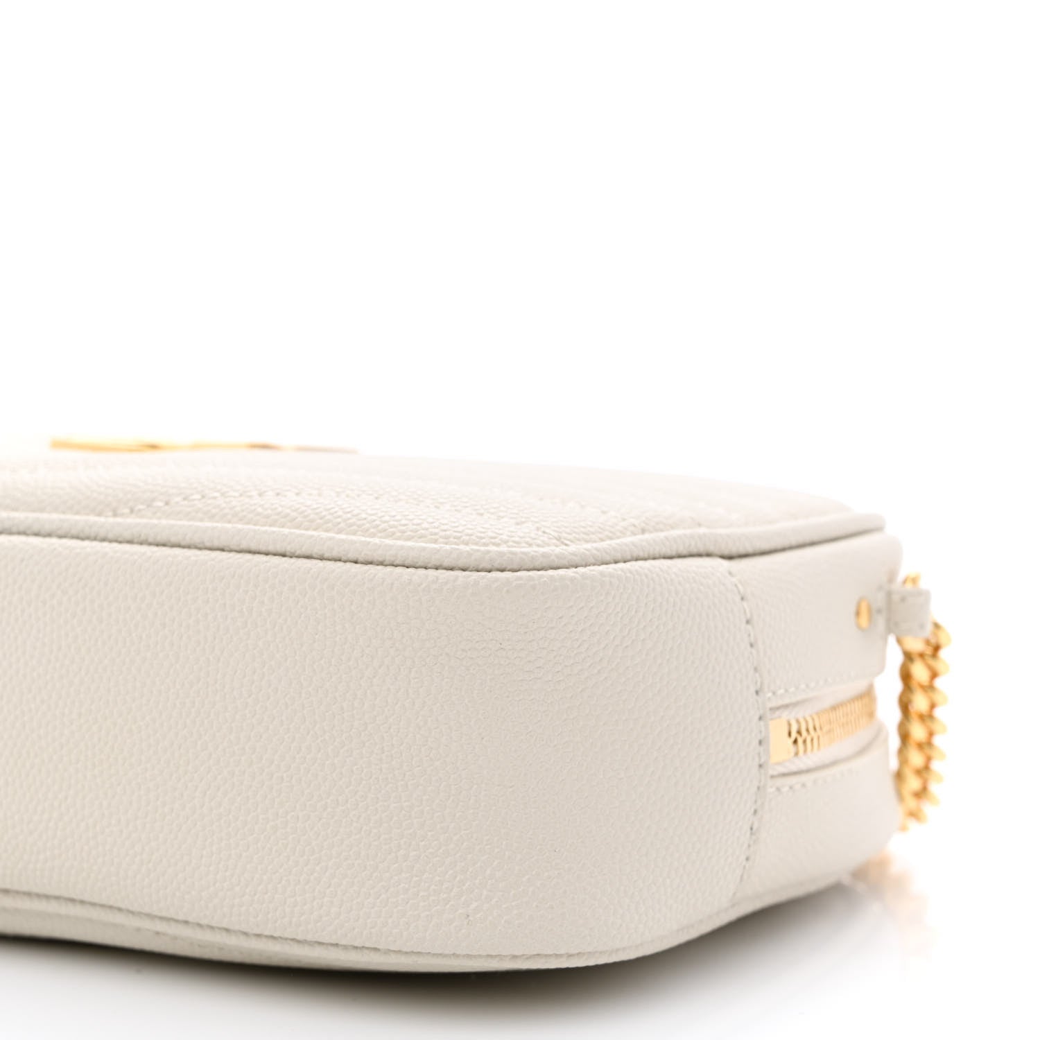 Saint Laurent Grain De Poudre Matelasse Monogram Mini Lou Camera Bag Crema Soft 10 of 11