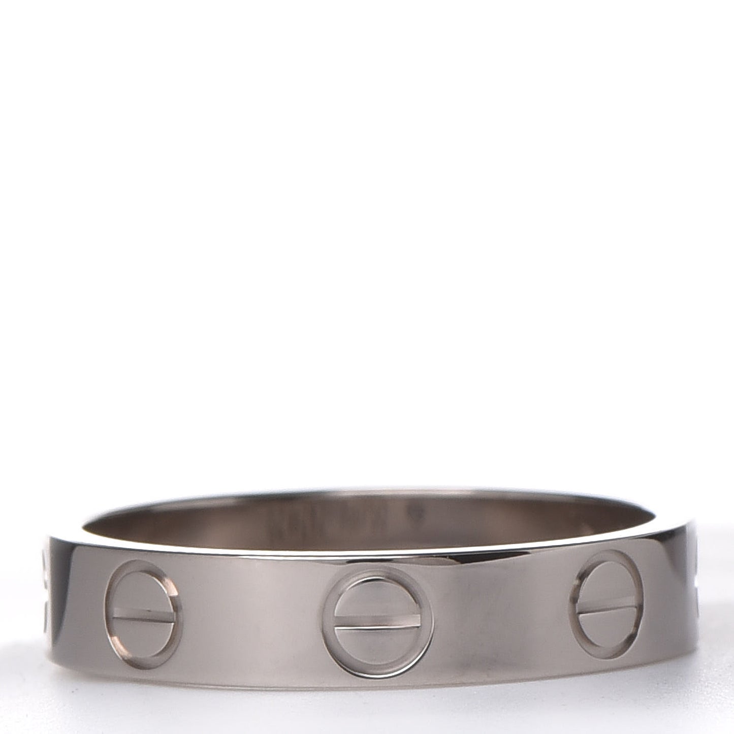 18K White Gold 3.5mm LOVE Wedding Band Ring 48 4.5