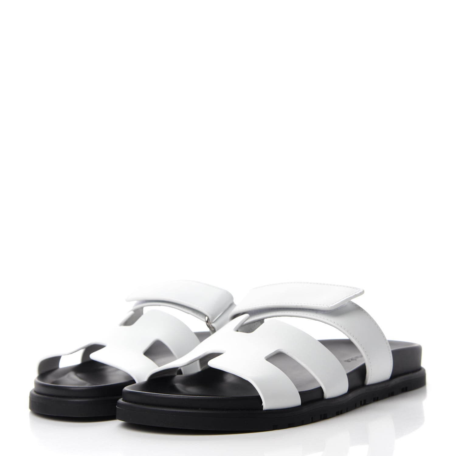 Hermes Calfskin Womens Chypre Sandals 40 White 3 of 9
