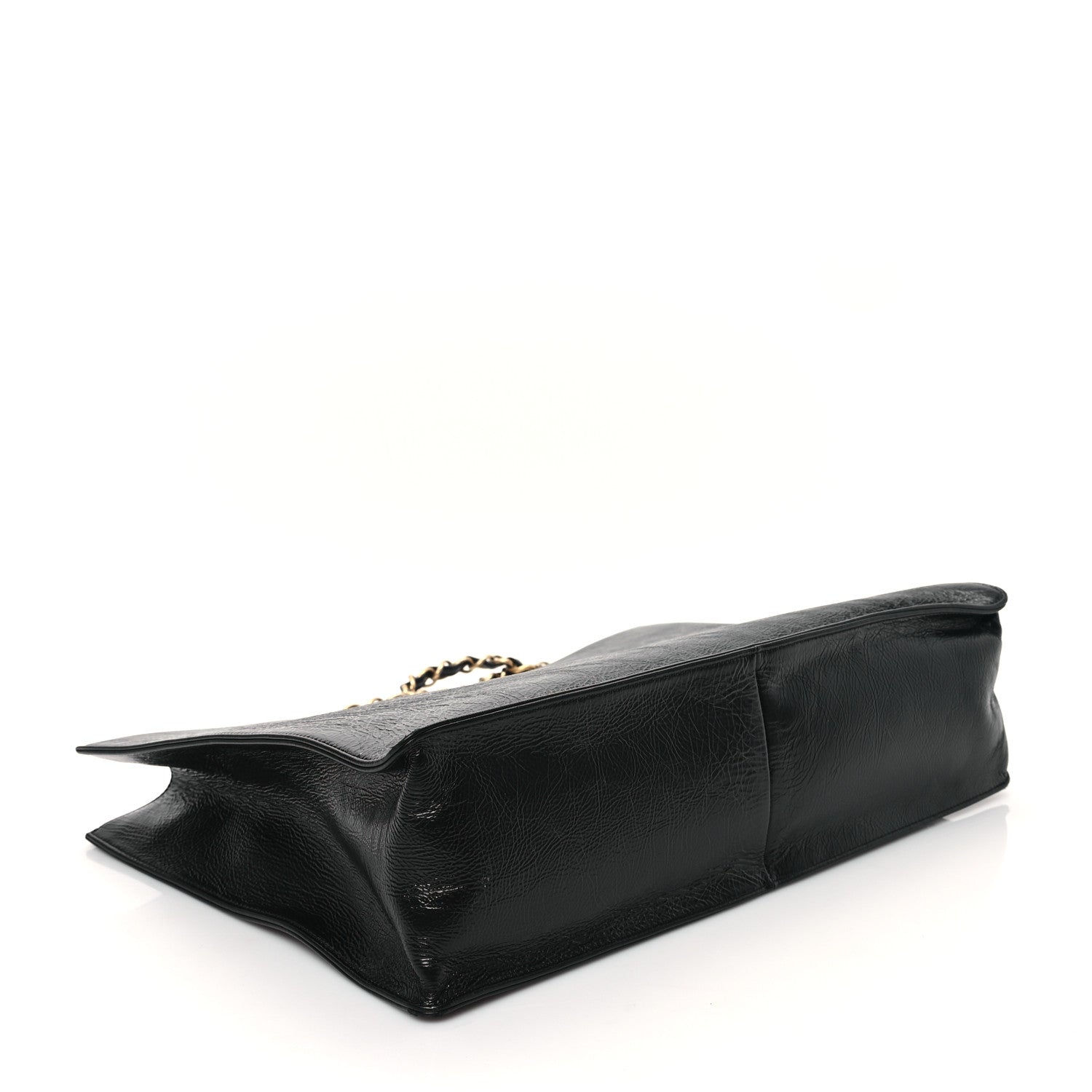 Chanel Shiny Aged Calfskin Shopping Bag Black 4 of 12