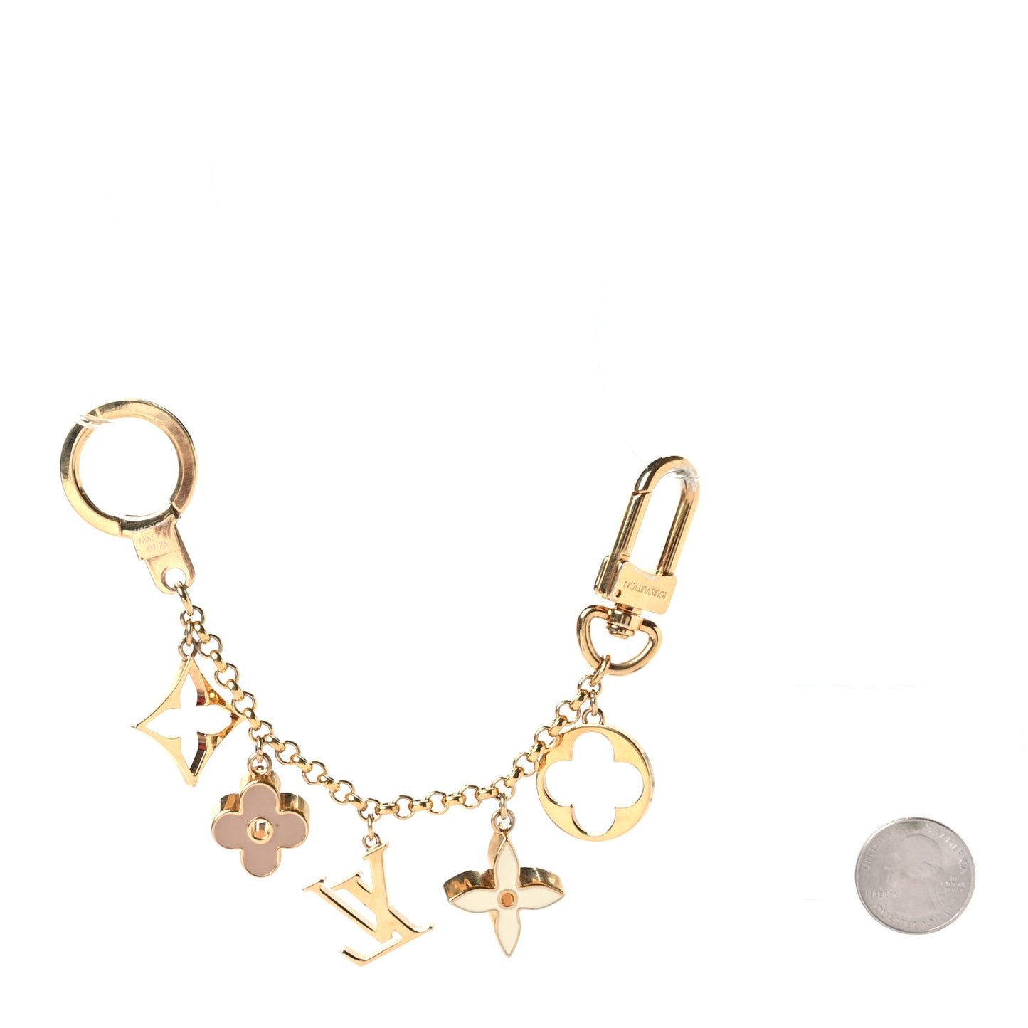Fleur De Monogram Bag Charm Chain