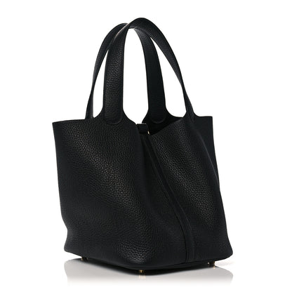 Hermes Taurillon Clemence Picotin Lock 22 MM Black 2 of 9