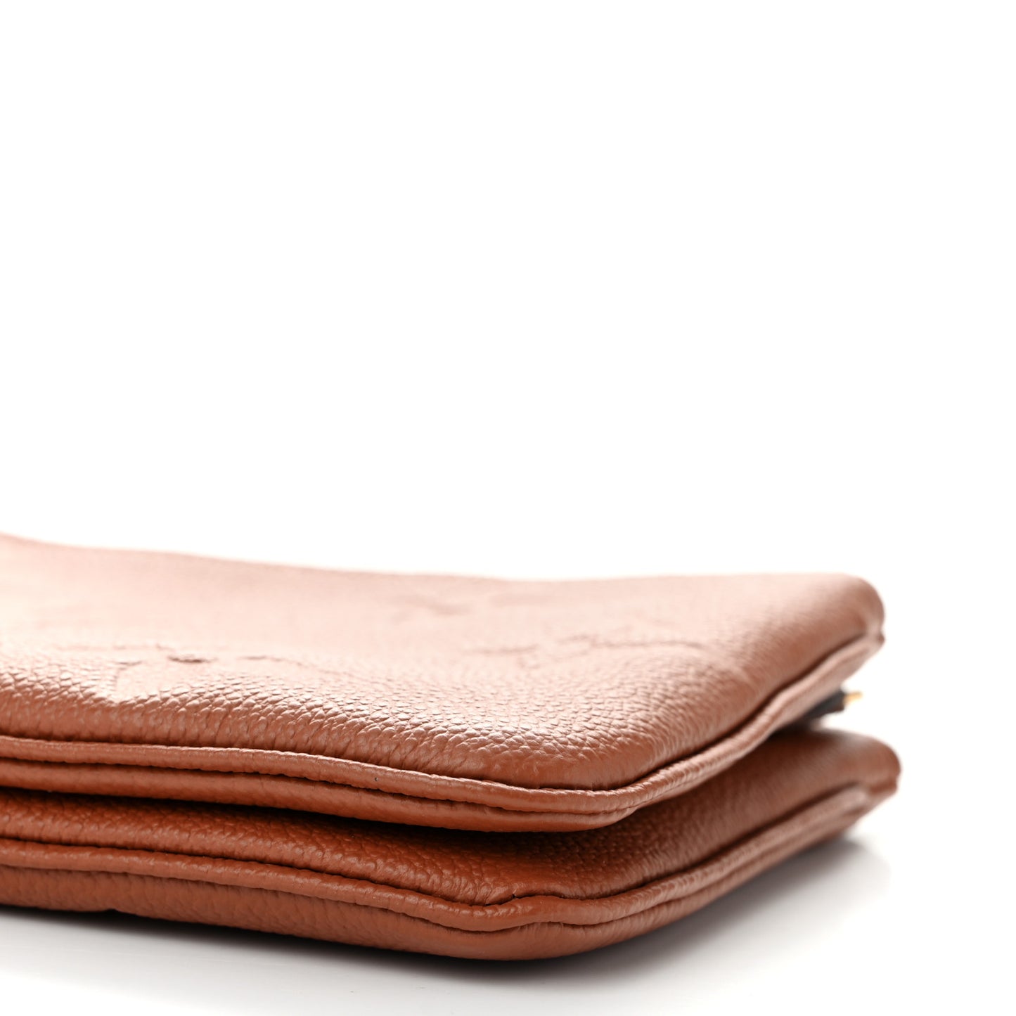 Empreinte Monogram Giant Double Zip Pochette Caramel