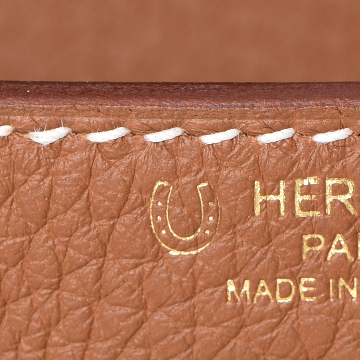 Taurillon Clemence Retourne Horseshoe Kelly 28 Gold
