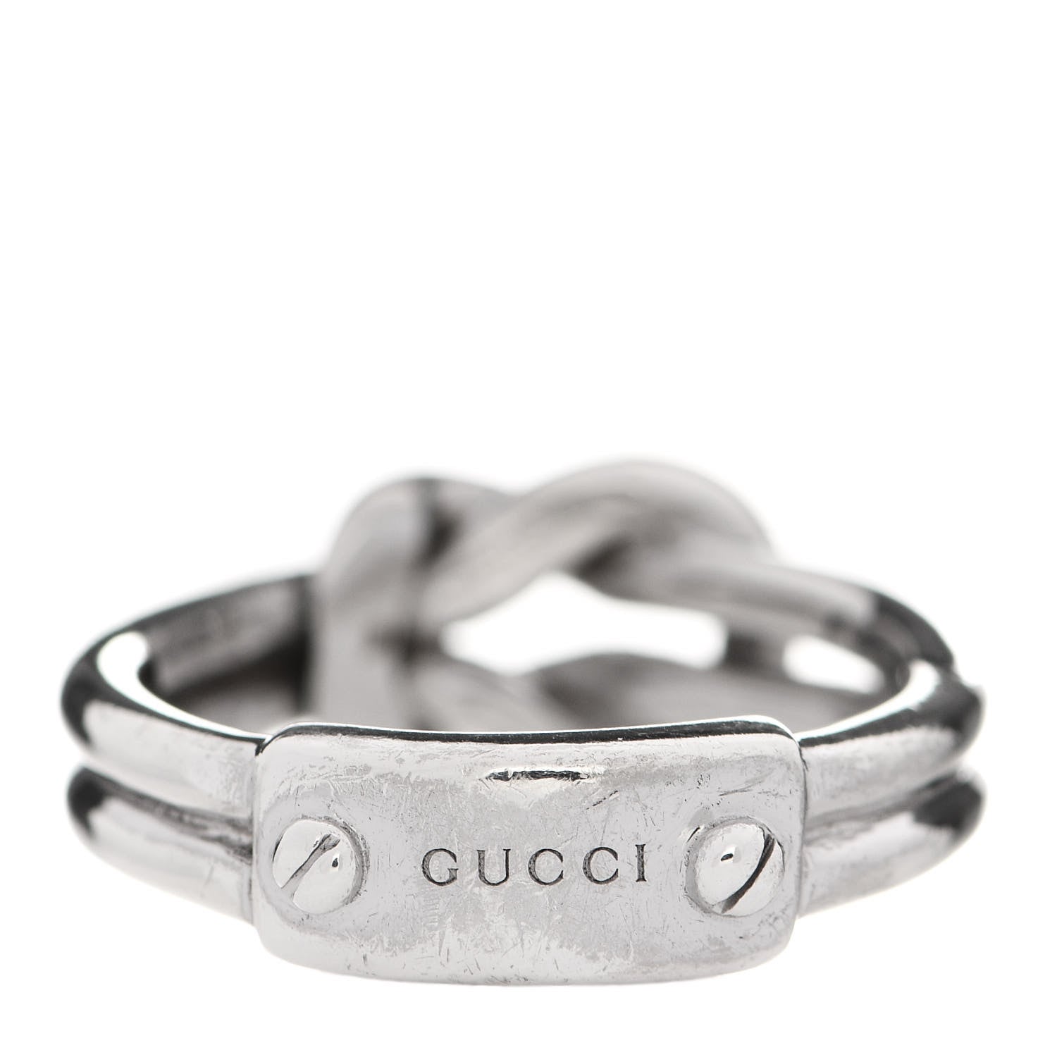 Gucci Sterling Silver Knot Ring 57 8 3 of 7