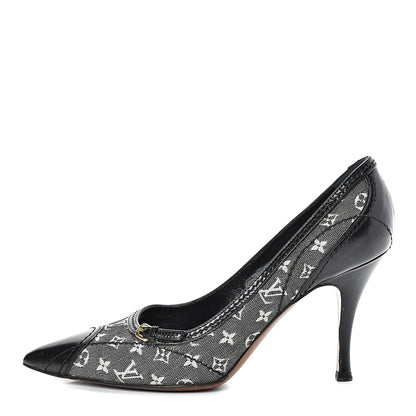 Louis Vuitton Mini Monogram Luxembourg Pumps 38.5 Gris 1 of 15