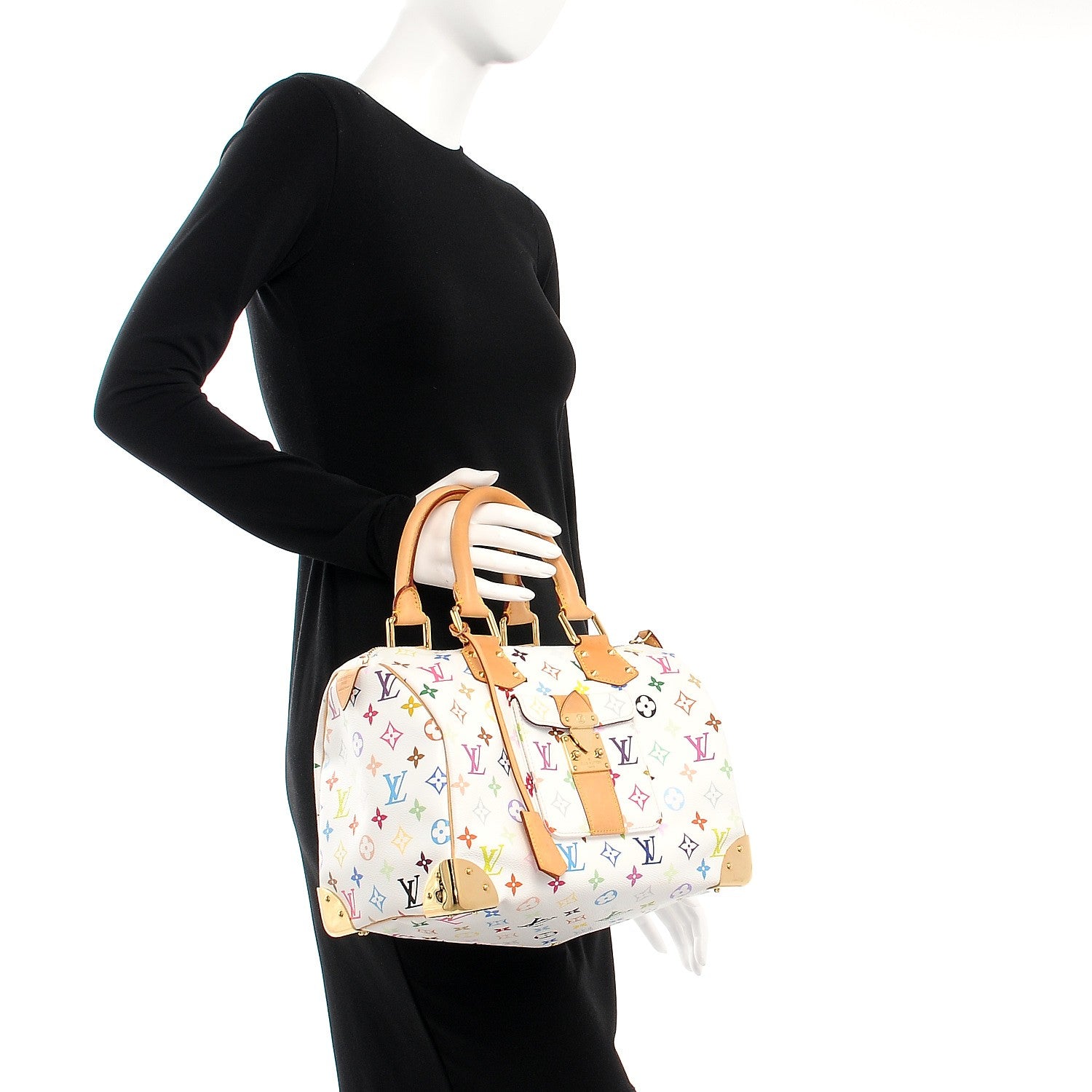 Louis Vuitton Monogram Multicolor Speedy 30 White 2 of 12