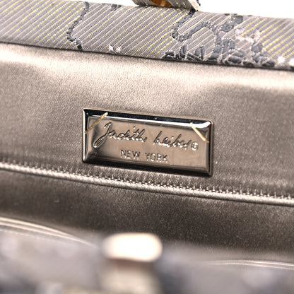 Judith Leiber Crystal Fabric Embroidered Evening Bag Grey 6 of 14