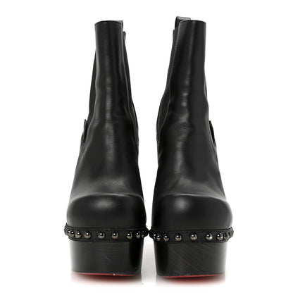 Christian Louboutin Calfskin Studded Joan 130 Booties 37.5 Black 3 of 8