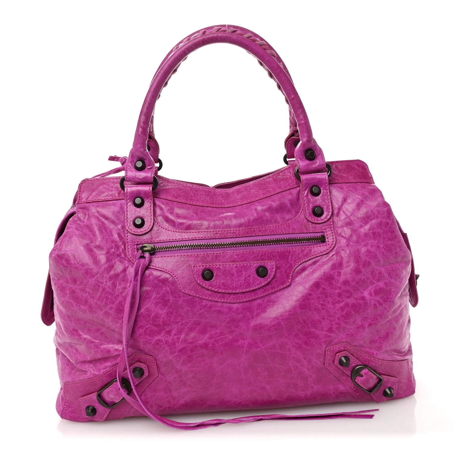 Balenciaga Agneau Classic Hardware Step Magenta 1804200 – FASHIONPHILE