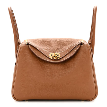 Hermes Taurillon Clemence Lindy 26 Gold 1 of 14