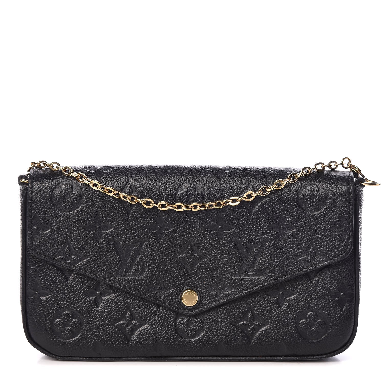 Louis Vuitton Empreinte Pochette Felicie Chain Wallet Black 1 of 9