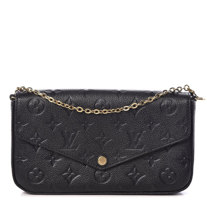 Louis Vuitton Empreinte Pochette Felicie Chain Wallet Black 1 of 9