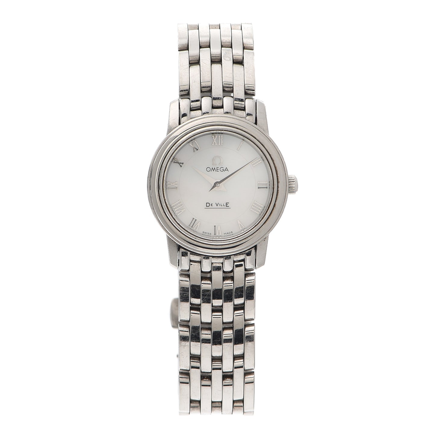 Stainless Steel Mother of Pearl 22mm De Ville Quartz Watch 4570.71.00