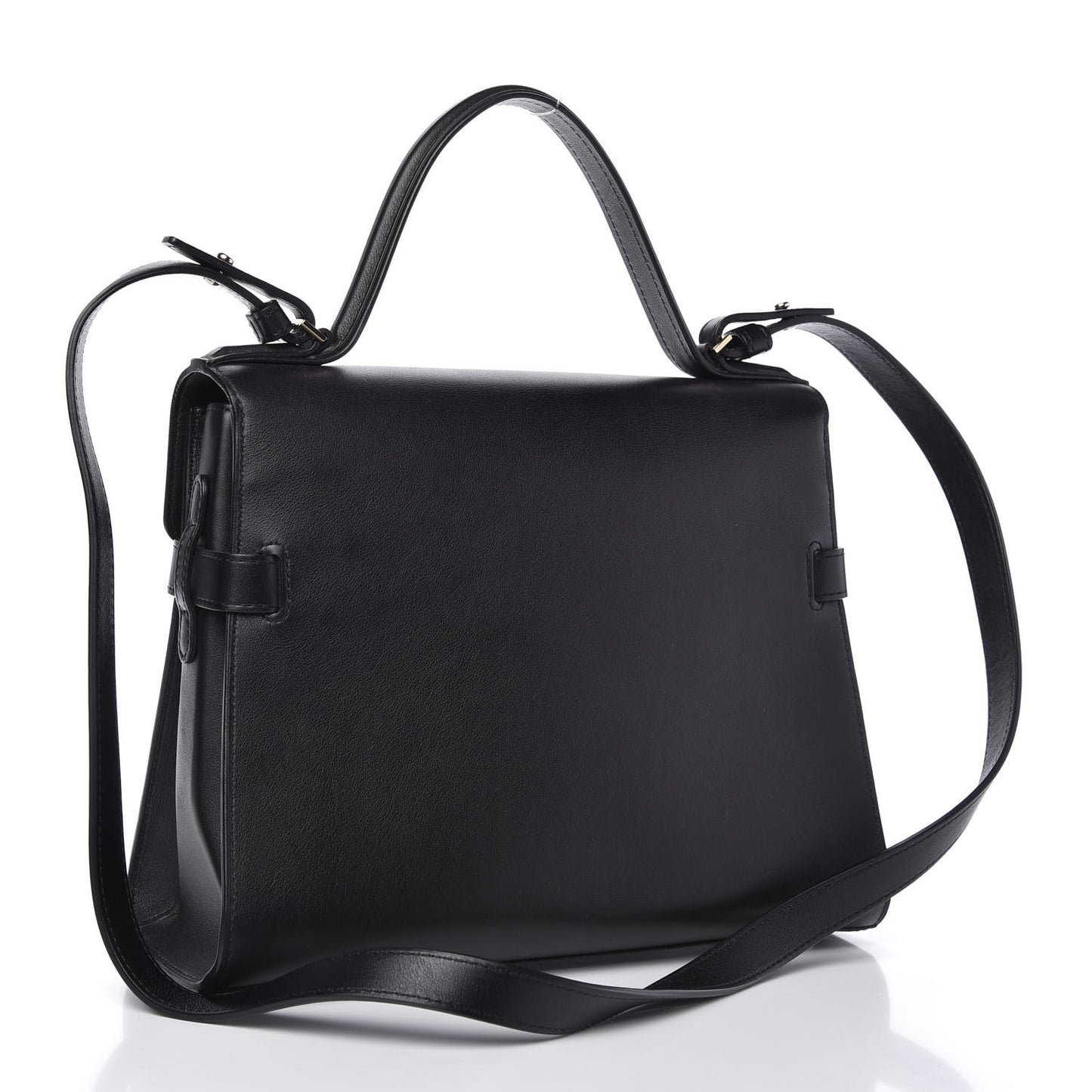 Calfskin MM Tempete Satchel Black