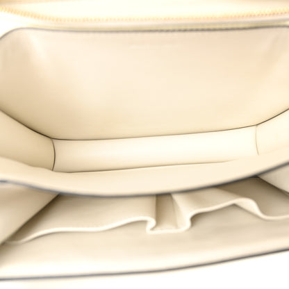 Celine Spazzolato Calfskin Medium Classic Box Flap Bag White 5 of 13
