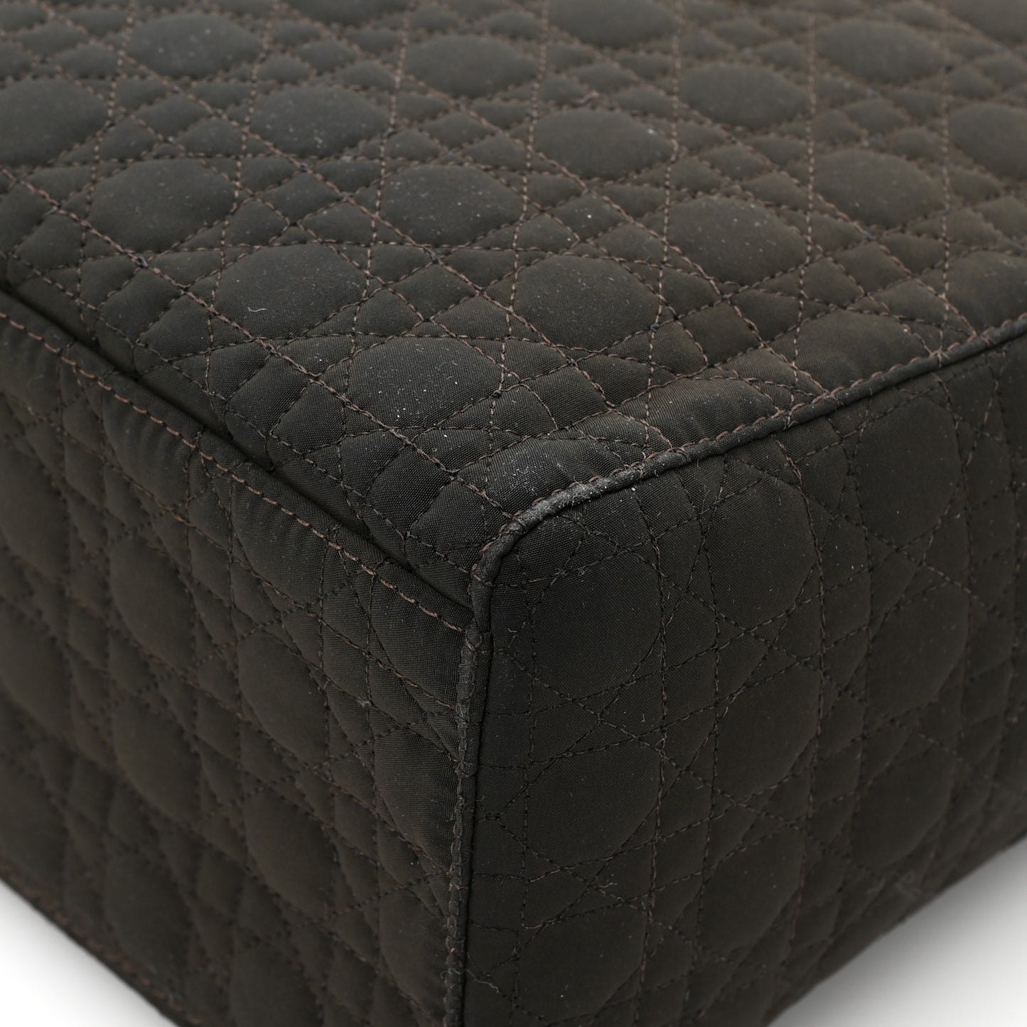 Nylon Cannage Large Lady Dior Brown