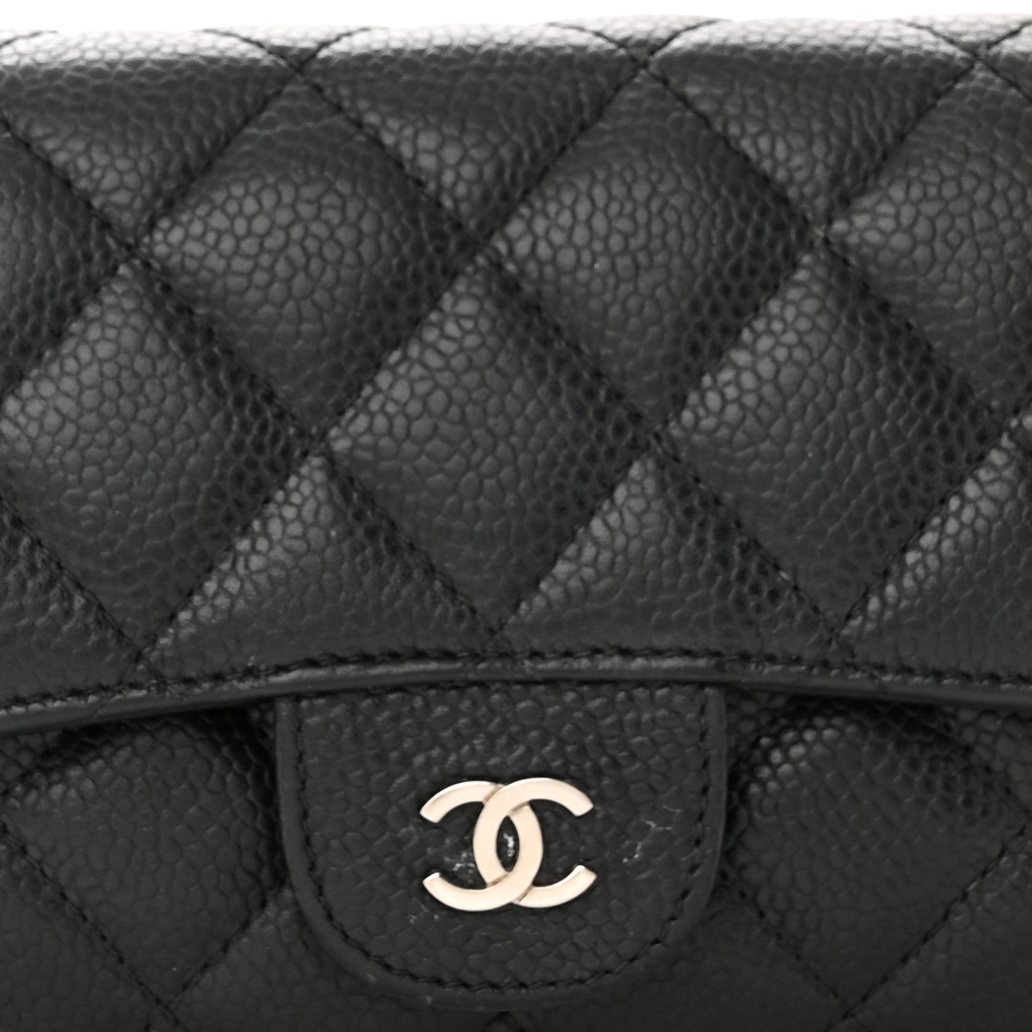 Chanel Caviar Quilted Flap Cosmetic Case Black 7 of 10