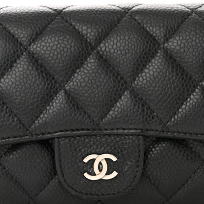 Chanel Caviar Quilted Flap Cosmetic Case Black 7 of 10