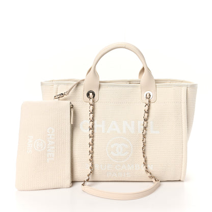 Chanel Mixed Fibers Small Deauville Tote White 3 of 11