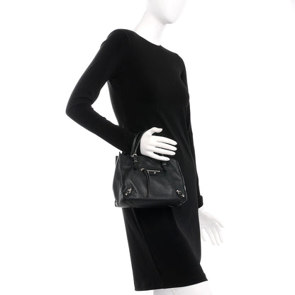 Balenciaga Calfskin Papier Mini A4 Zip Around Tote Black 3 of 8